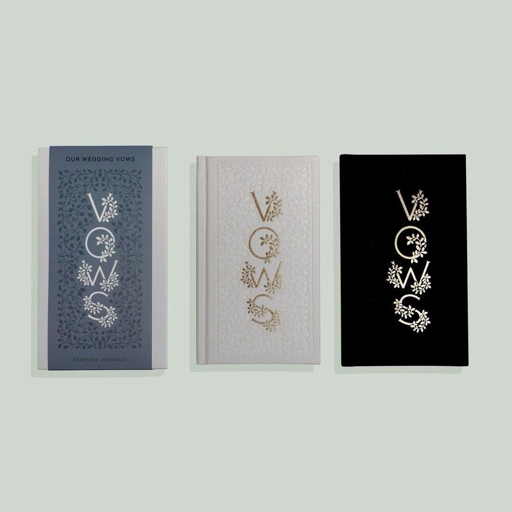 Our Wedding Vows Set Heirloom-Quality Vow Books New Sealed Small Dent In Box